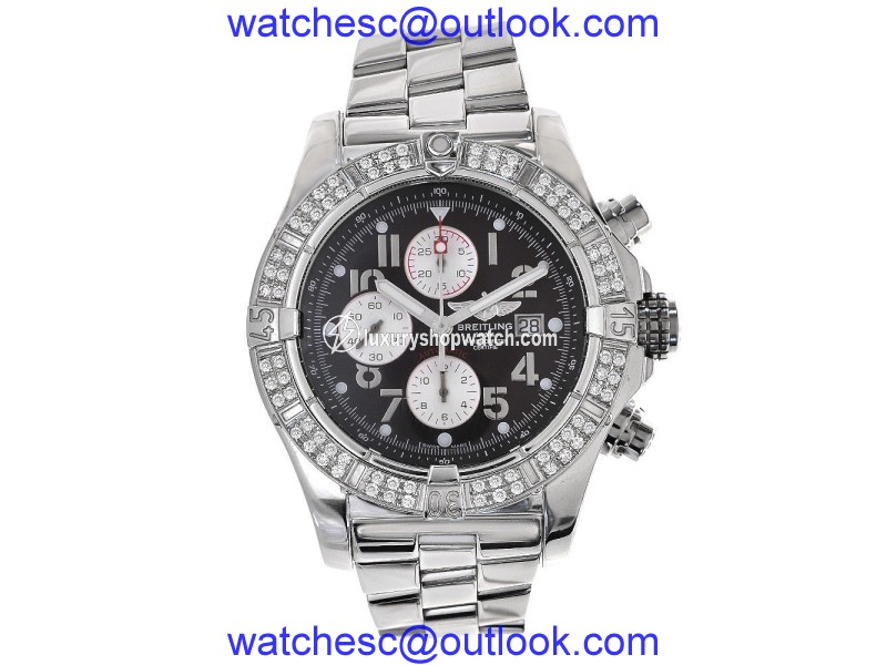 Breitling Super Avenger A13370 Stainless Steel 48.4mm Mens Watch Breitling