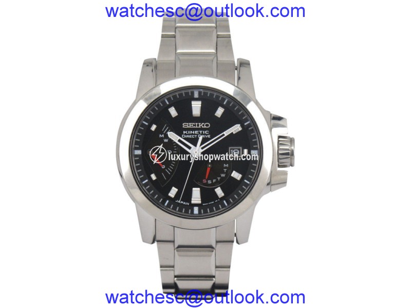 Seiko Brightz Phoenix Kinetic Direct Drive 5D44-0AB0 Stainless Steel 42mm Mens Watch Seiko