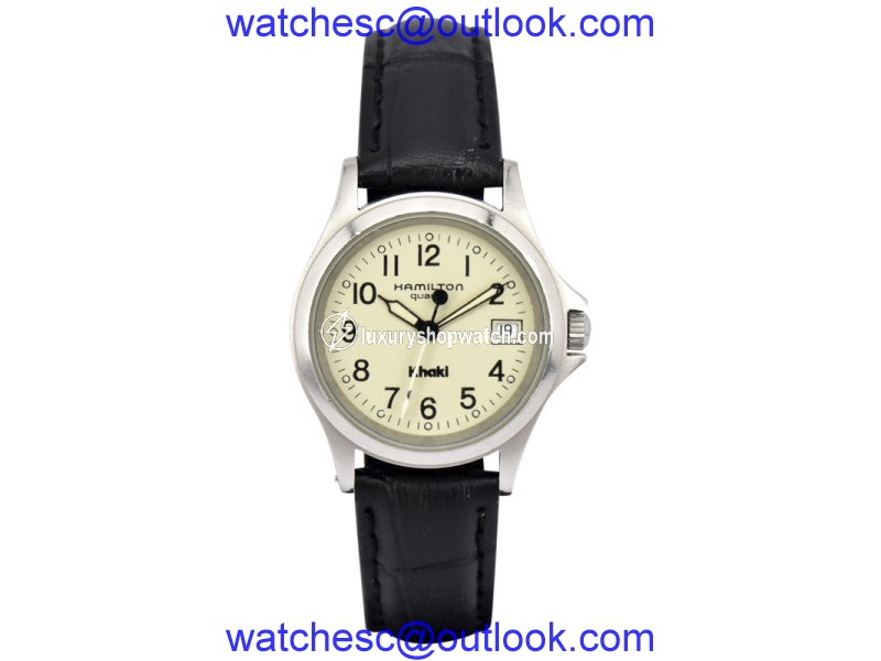 Hamilton Khaki 9771B Stainless Steel & Leather Quartz 27mm Womens Watch Hamilton