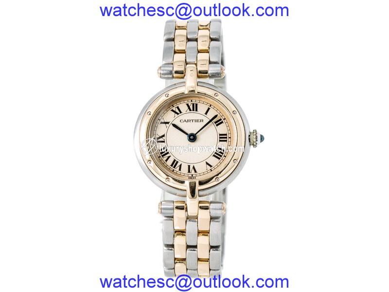 Cartier Panther 1057920 Stainless Steel & 18K Yellow Gold Quartz 24mm Womens Watch Cartier