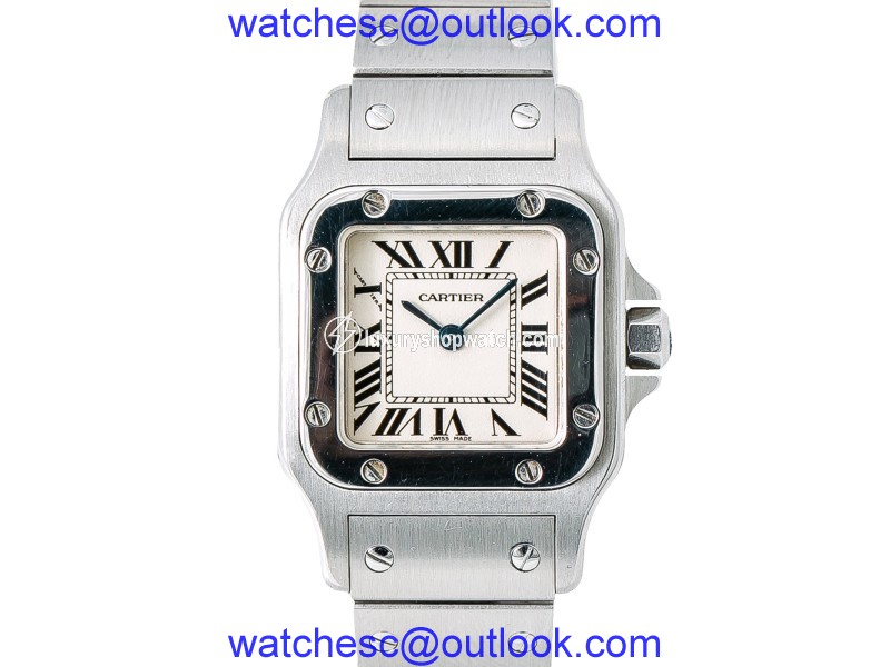 Cartier Santos Galbee 1565 Stainless Steel Quartz 24mm Womens Watch Cartier