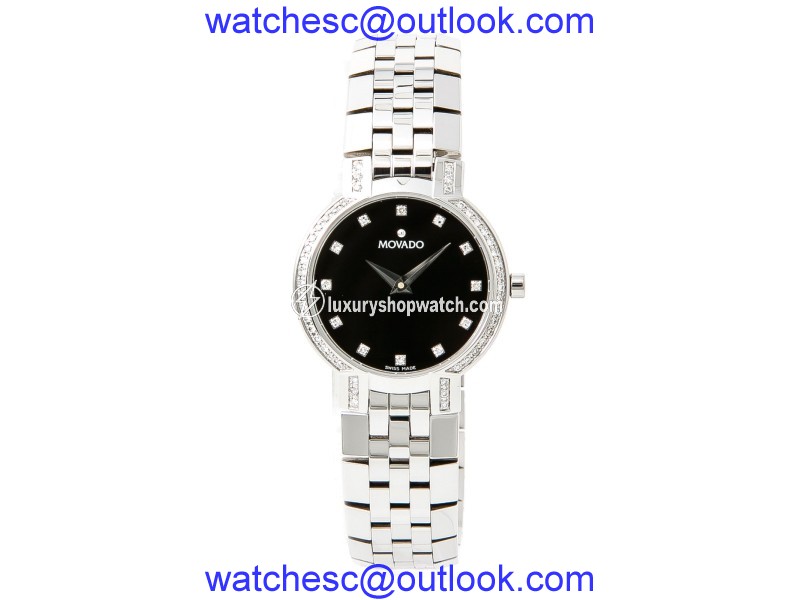 Movado Faceto 0605586 Stainless Steel Quartz 25mm Womens Watch Movado