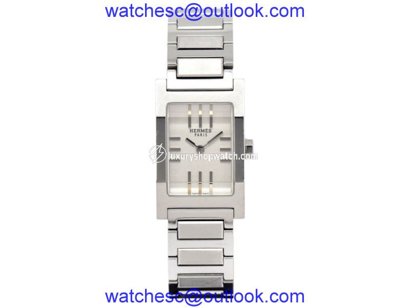 Hermes Tandem TA1.210 Stainless Steel Silver Dial Quartz 17mm Women's Watch Hermes