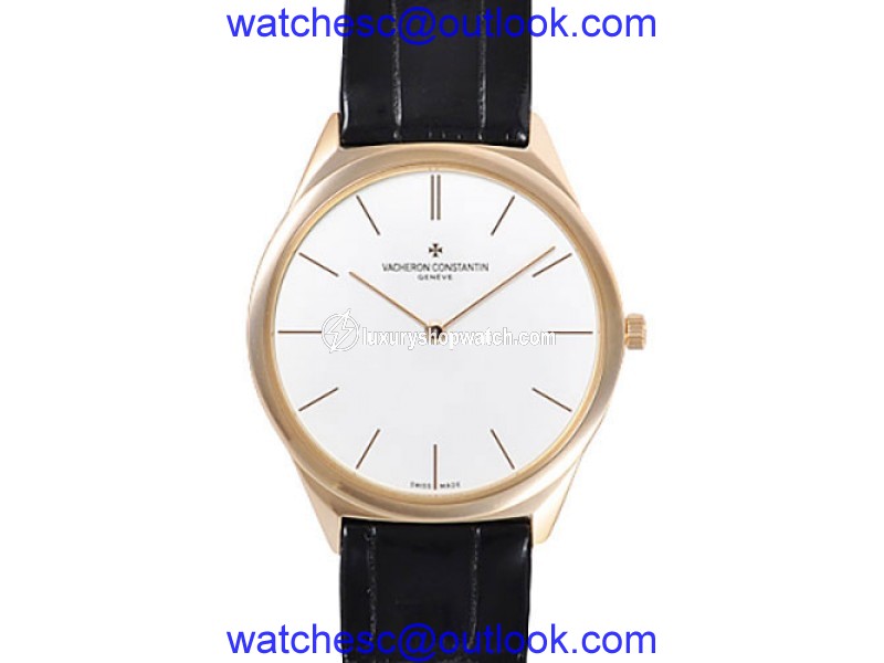 Vacheron Constantin Historiques 33155/000R-9588 18K Rose Gold and Black Leather with Silver Dial 36mm Mens Watch Vacheron Constantin