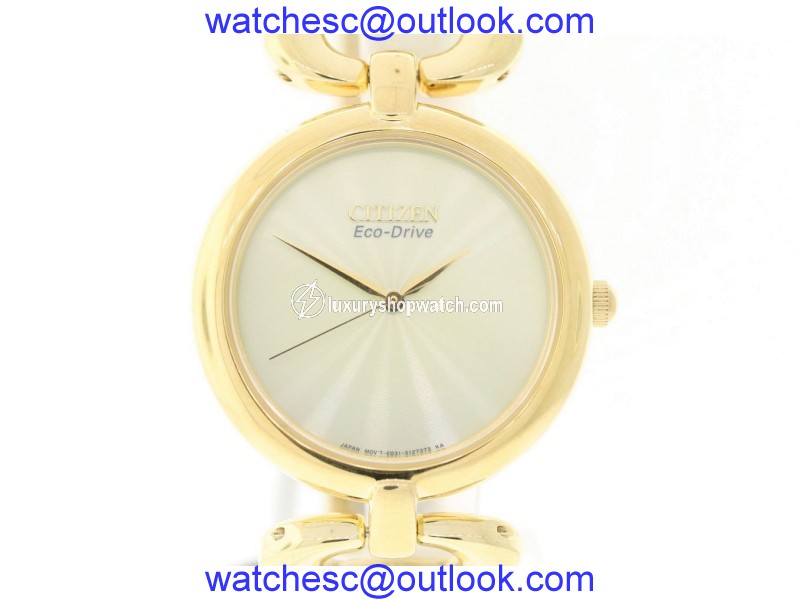 Citizen EM0222-58P Gold Tone Stainless Steel 34mm Womens Watch Citizen
