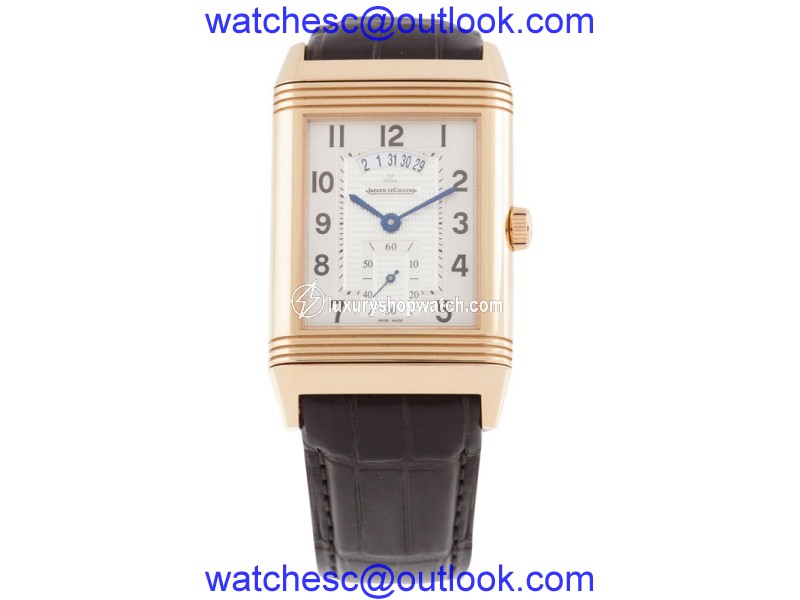 Jaeger-LeCoultre Grande Reverso Duoface 18K Rose Gold & Leather 30mm Watch Jaeger-LeCoultre