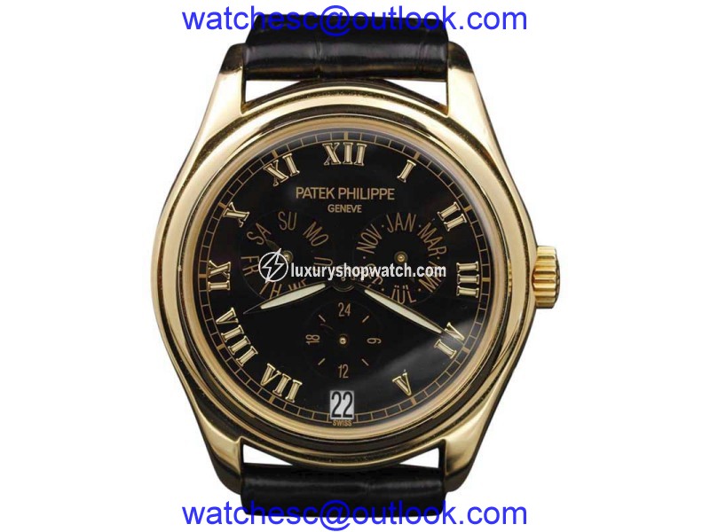 Patek Philippe 5035J Annual Calendar Yellow Gold Black Dial 37mm Unisex Watch| Patek Philippe