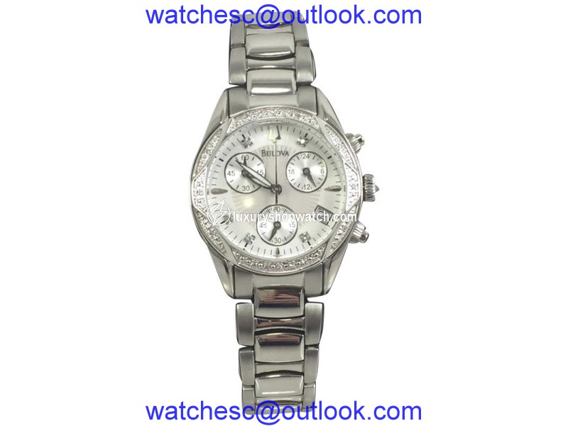 Bulova 96R134 Stainless Steel Silver Dial 32mm Womens Watch Bulova