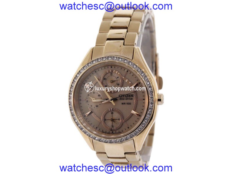 Citizen FD1063-57X Rose Gold Tone Stainless Steel 34.5mm Womens Watch Citizen