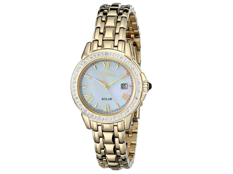 Seiko SUT172 Gold Tone Stainless Steel Quartz 28mm Womens Watch Seiko