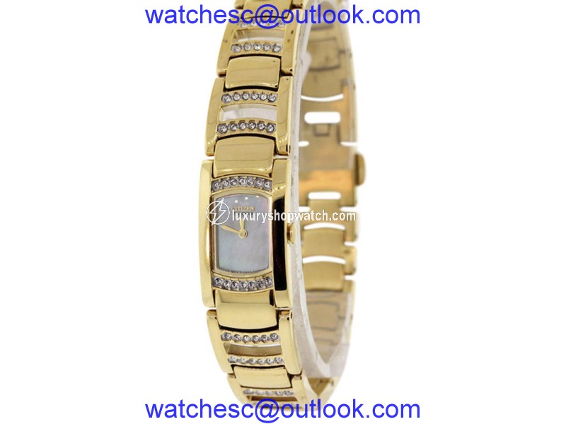 Citizen EG2732-51D Gold Tone Stainless Steel & Mother of Pearl Dial 14mm Womens Watch Citizen