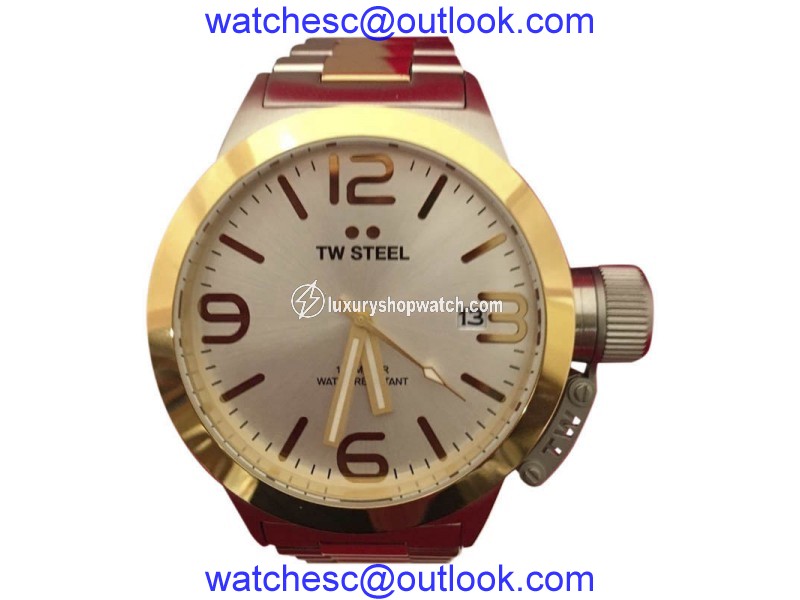 TW Steel Canteen CB31 Stainless Steel & Gold Plated 45mm Mens Watch TW Steel