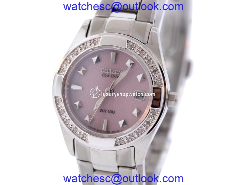 Citizen Susan G. Comen EW1820-58X Stainless Steel & Pink Dial 26mm Womens Watch Citizen