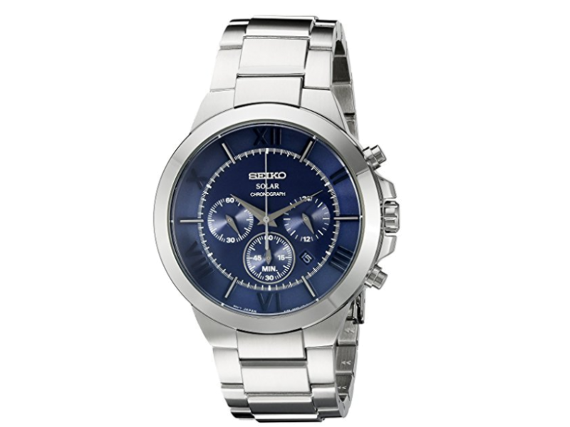 Seiko SSC281 Stainless Steel Quartz 45mm Mens Watch Seiko