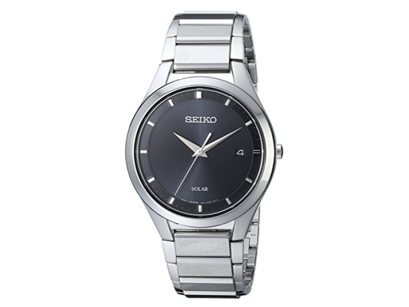Seiko SNE241 Stainless Steel Black Dial Quartz 39mm Mens Watch Seiko