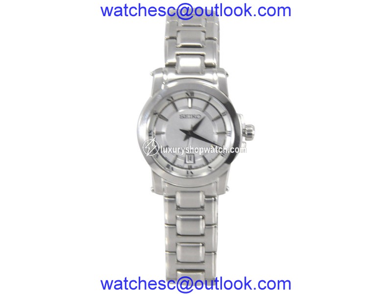 Seiko Premier SXDF41 Stainless Steel & Silver Dial 28mm Womens Watch Seiko