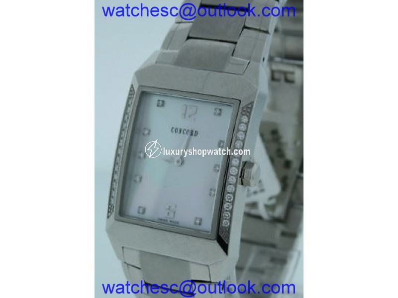 Concord Carlton Stainless Steel Diamond Unisex Watch Concord