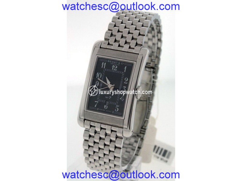 Bedat & Co. No.7 Stainless Steel Black Dial Mens Watch Bedat & Co
