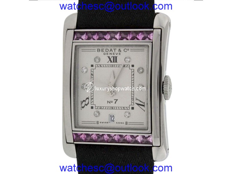 Bedat & Co. Stainless Steel With Pink Sapphires and Diamonds Womens Watch Bedat & Co