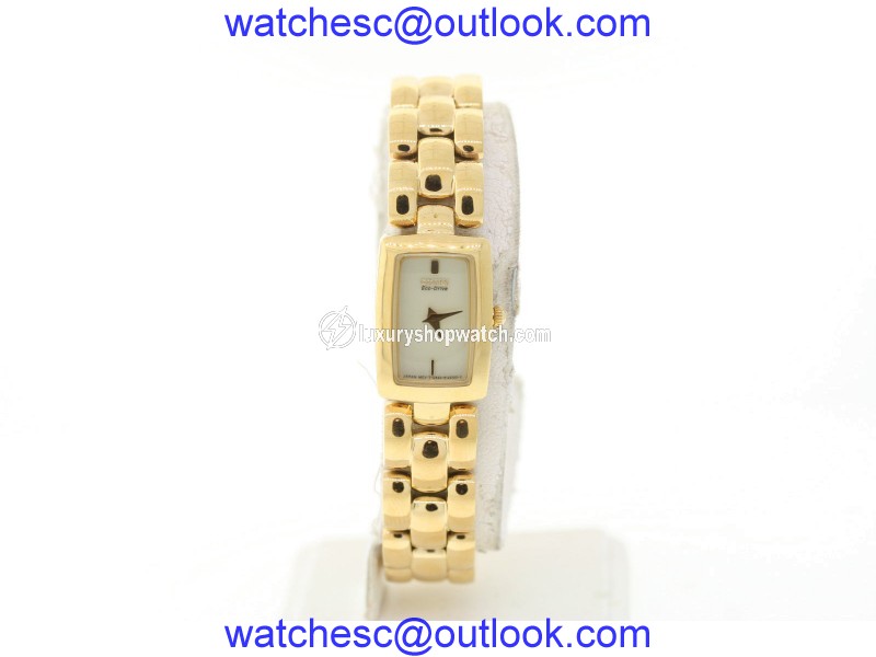 Citizen EG2902-53P Gold Tone Stainless Steel & Gold Dial 16mm Womens Watch Citizen