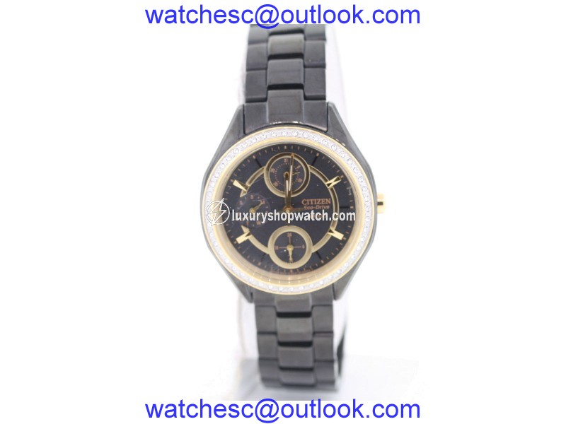 Citizen FD1068-53E Black Stainless Steel 35mm Womens Watch Citizen