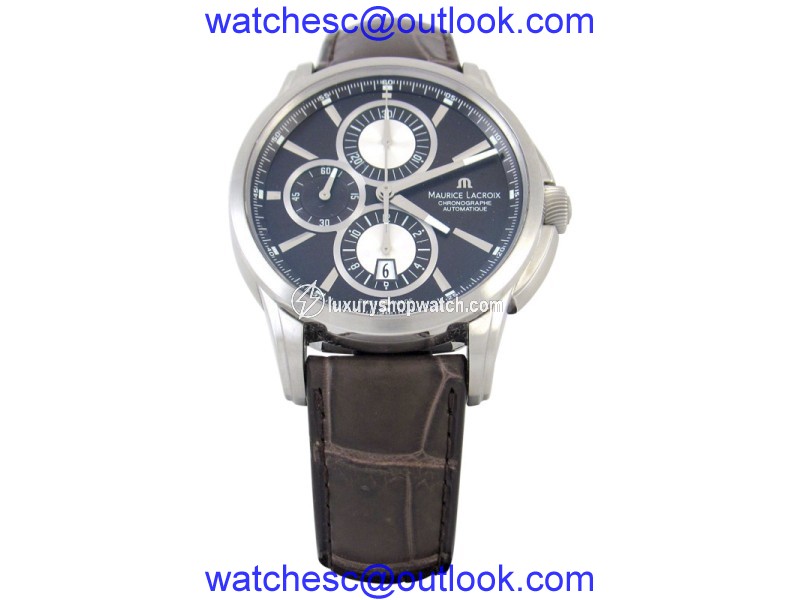 Maurice Lacroix Pontos PT6188-SS001-730 Chronographe Brown 43mm Mens Watch Maurice Lacroix