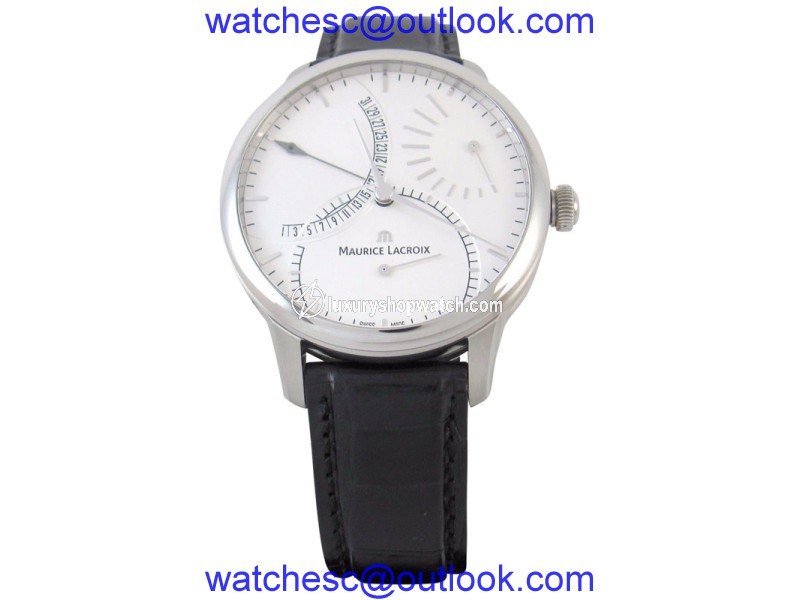 Maurice Lacroix Masterpiece MP6508-SS001-130 Retrograde Calendar 43mm Mens Watch Maurice Lacroix