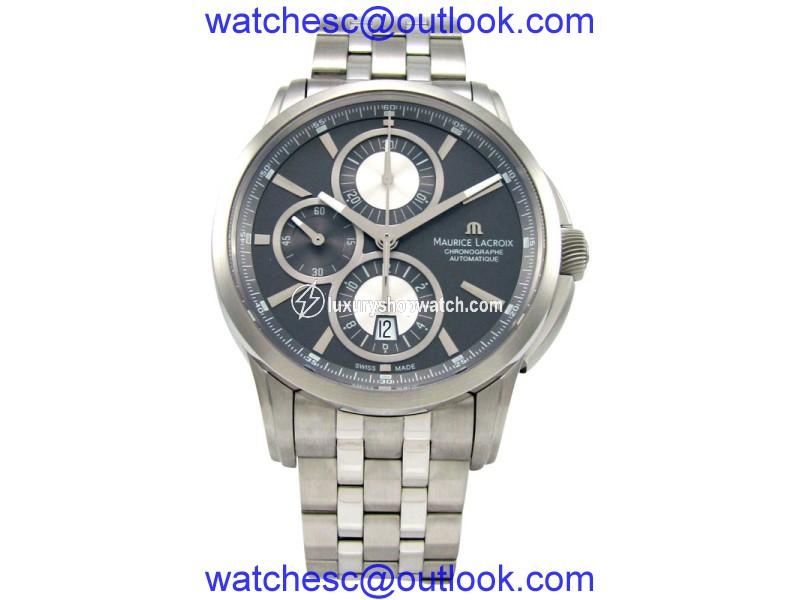 Maurice Lacroix Pontos PT6188-SS002-830 Chronographe Gray Dial 43mm Mens Watch Maurice Lacroix
