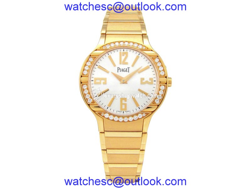 Piaget Polo G0A36031 18K Rose Gold Diamond Bezel 32mm Watch Piaget