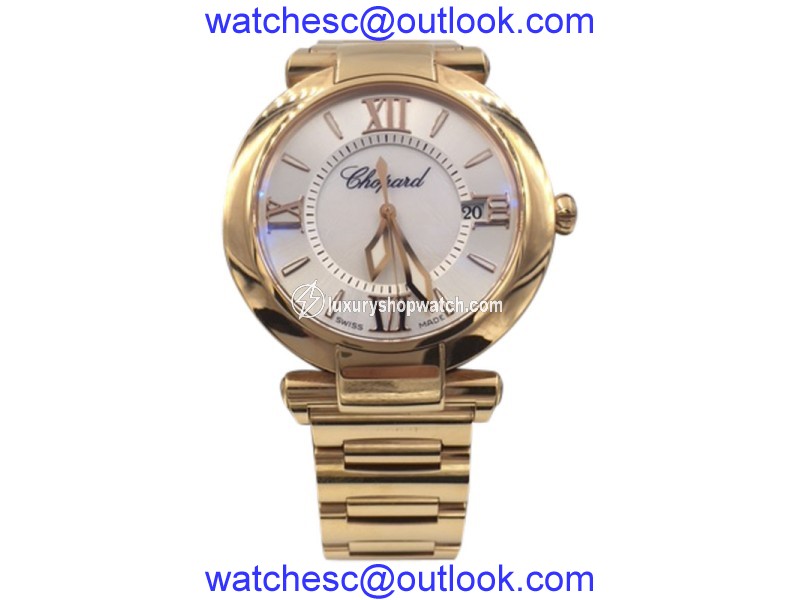 Chopard Imperiale 384221-5003 18K Rose Gold Mother of Pearl Quartz 36mm Womens Watch Chopard