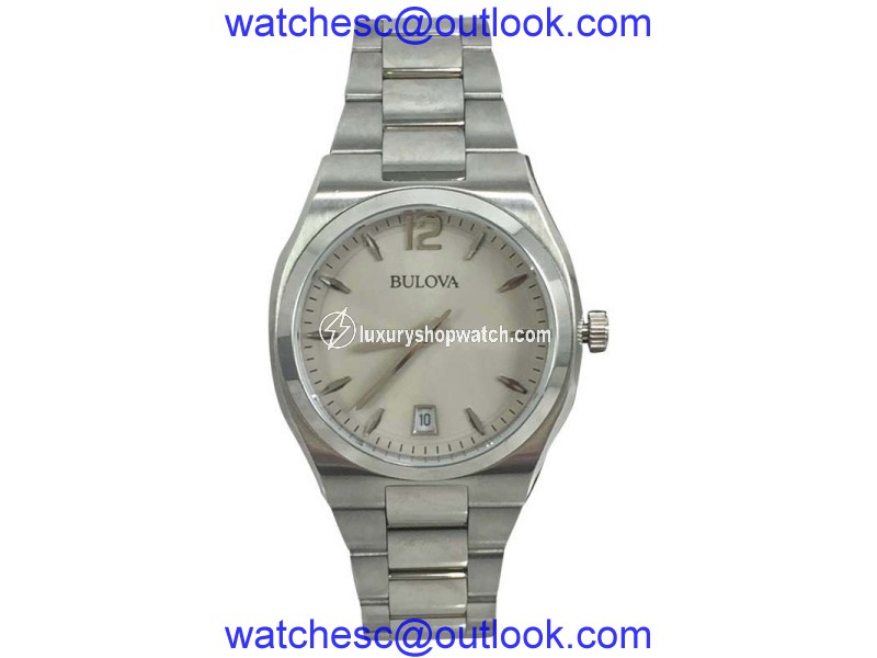 Bulova 96M126 Stainless Steel Silver Dial 34mm Womens Watch Bulova