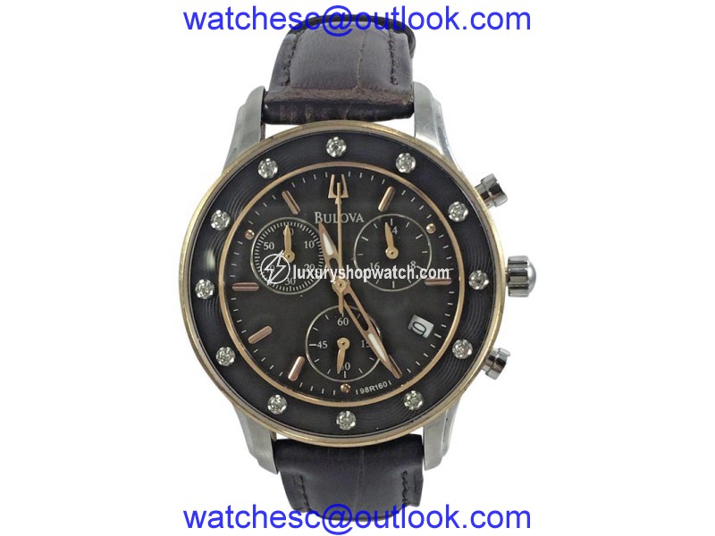 Bulova 98R160 Stainless Steel Brown Dial 34mm Womens Watch Bulova