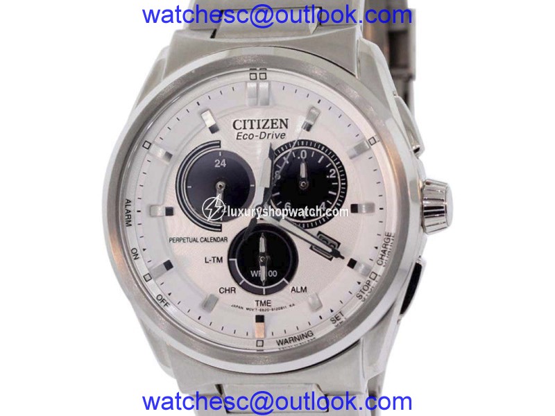 Citizen BL5480-53A Stainless Steel & White Dial 43mm Mens Watch Citizen