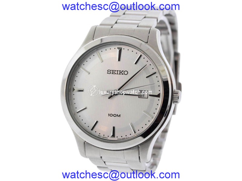 Seiko SUR047 Stainless Steel Quartz 42mm Mens Watch Seiko