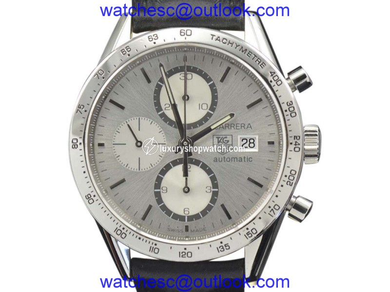 Tag Heuer Carrera CV2017 Stainless Steel with Silver Dial 41mm Mens Watch Tag Heuer