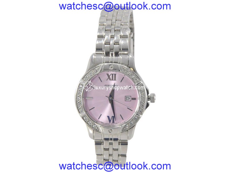 Seiko SUR863 Stainless Steel & Pink Dial 30mm Womens Watch Seiko