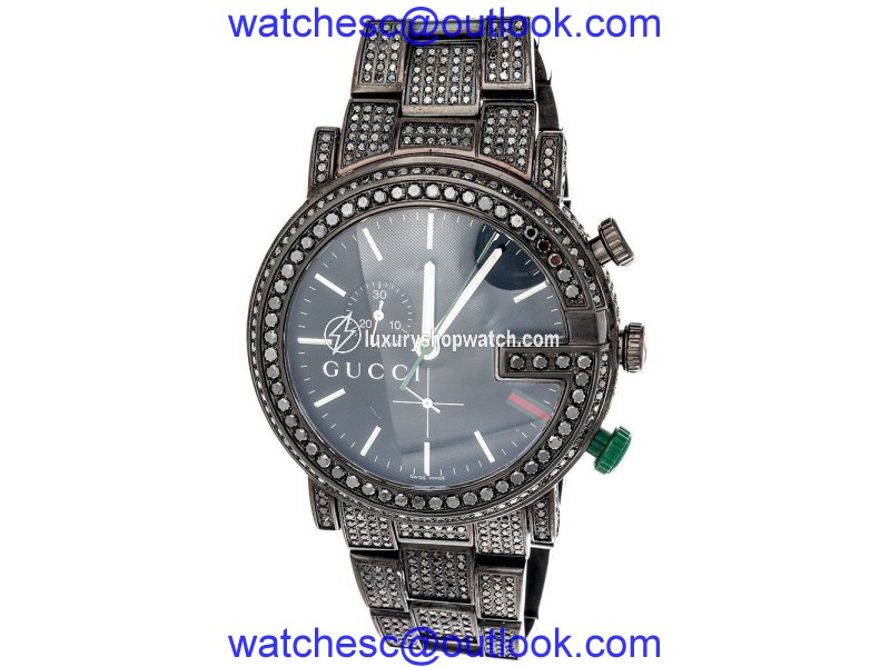 Gucci YA101331 Black PVD Stainless Steel Quartz 44mm Mens Watch Gucci