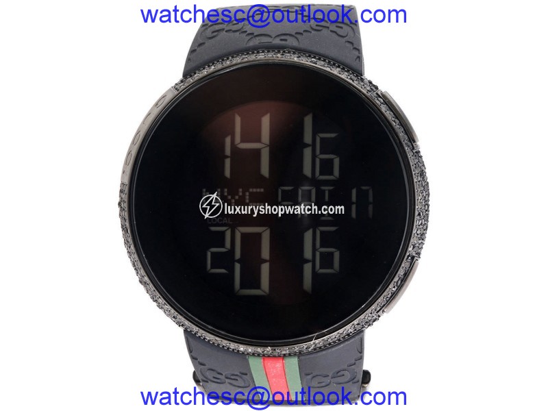 Gucci YA114207 Black PVD Stainless Steel Quartz 44mm Mens Watch Gucci