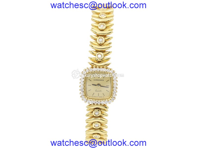 Longines 18K Yellow Gold and Diamonds Ladies Vintage Watch Longines