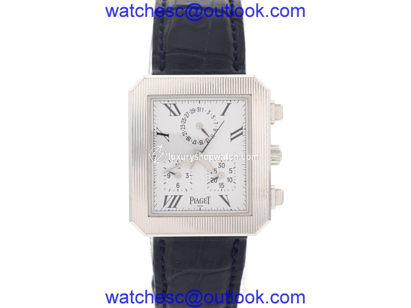 Piaget 14254 Protocol 18K White Gold Mens Watch Piaget