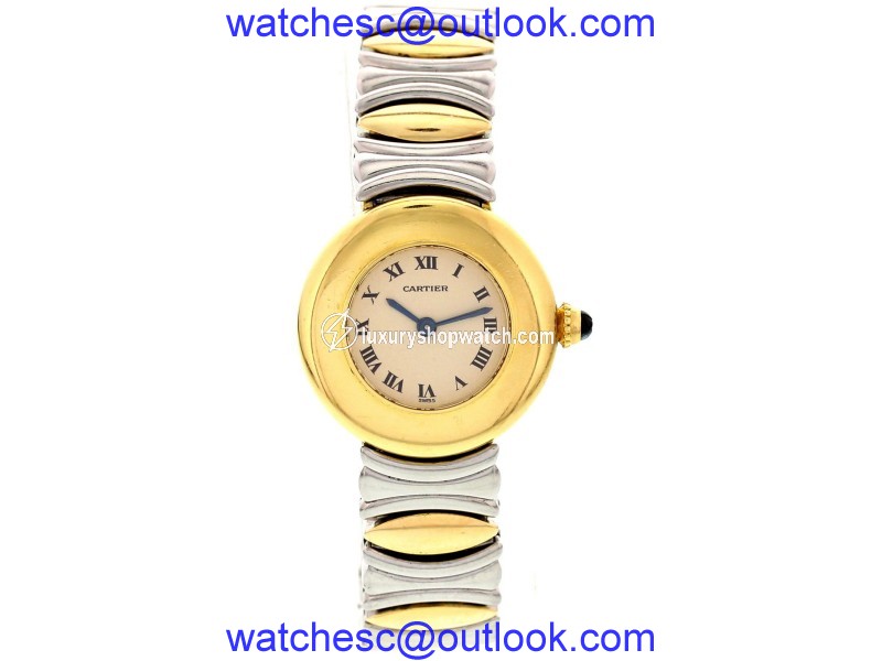 Cartier Baignoire 18K Yellow Gold & Stainless Steel Ladies Watch Cartier