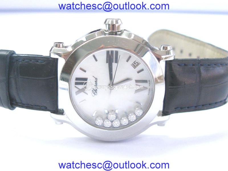 Chopard Happy Sport Diamond Stainless Steel and Leather 278509-3001 30 mm Watch Chopard