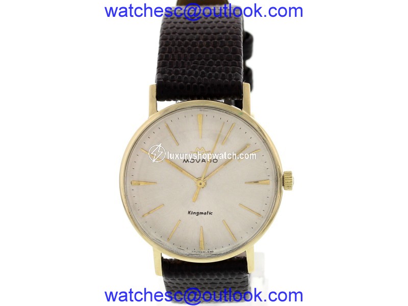 Movado Kingmatic 14K Yellow Gold Vintage Mens Watch Movado