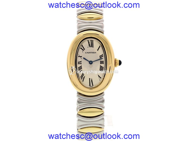 Cartier Baignoire 3485 18K Yellow Gold & Stainless Steel 22mm Watch Cartier