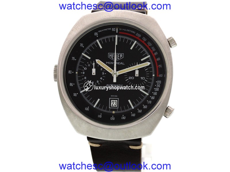 Heuer Montreal Automatic Chronograph Stainless Steel Vintage Mens Watch Heuer