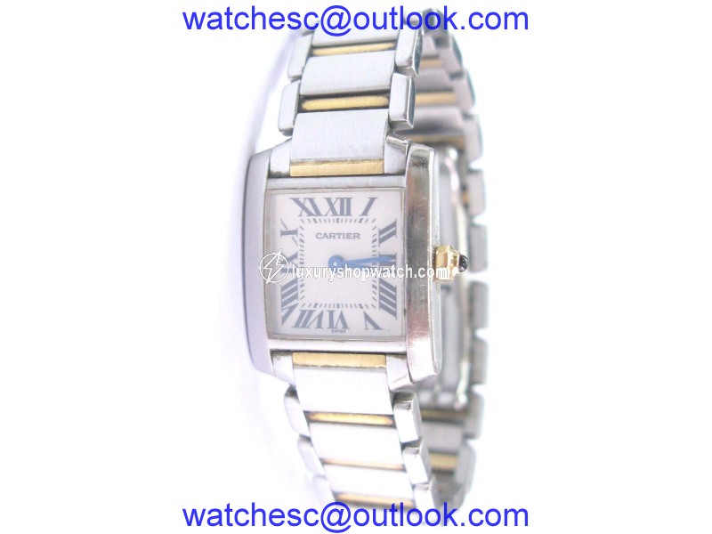 Cartier Tank Francaise 2384 18K Yellow Gold & Stainless Steel 20mm x 26mm Watch Cartier
