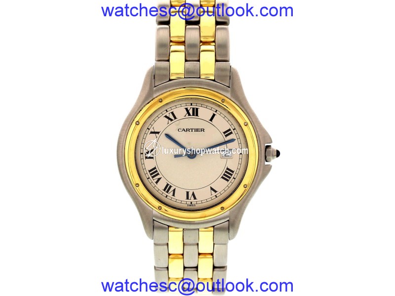 Cartier Cougar 187904 Stainless Steel/18K Yellow Gold Quartz 33mm Unisex Watch Cartier