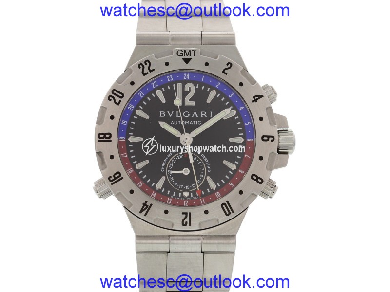 Bulgari Diagono GMT40S Stainless Steel Chronograph Automatic 40mm Mens Watch Bvlgari