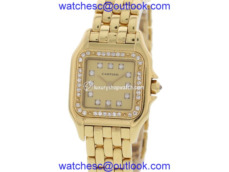 Cartier Panthere 8057915 18K Yellow Gold & Diamonds Quartz 22mm Womens Watch Cartier