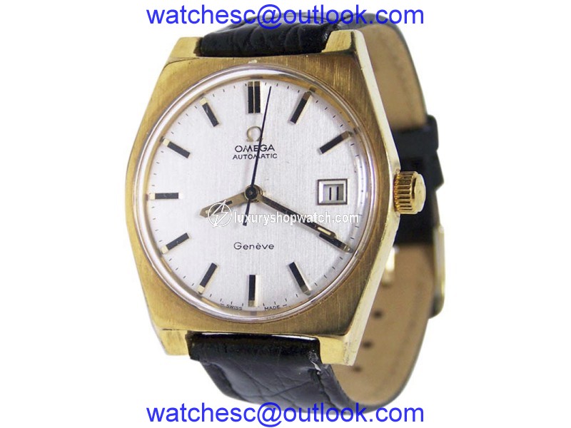 Omega Geneve Stainless Steel Automatic 35mm Mens Watch 1970s Omega